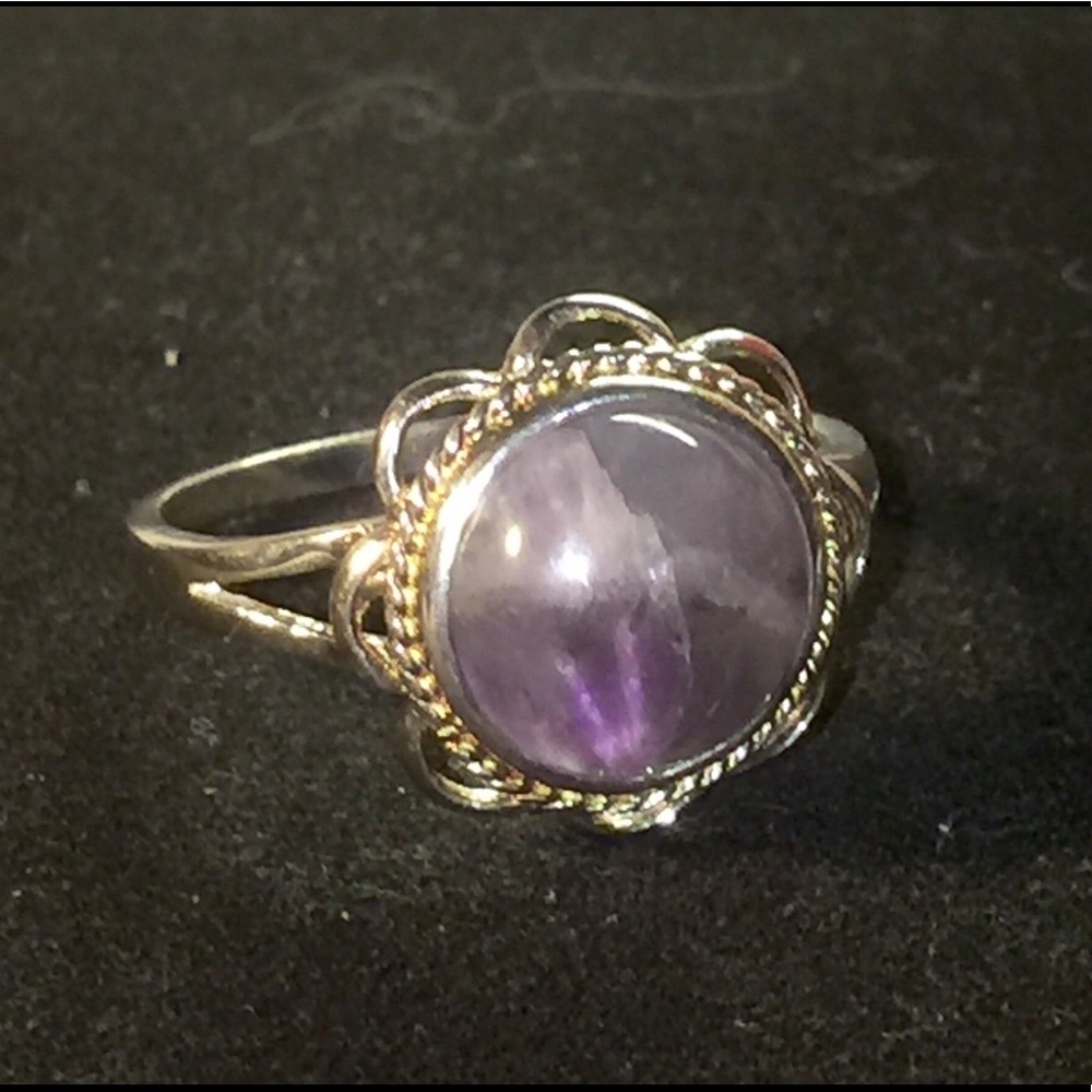 Natural Amethyst Sterling Silver .925 Ring